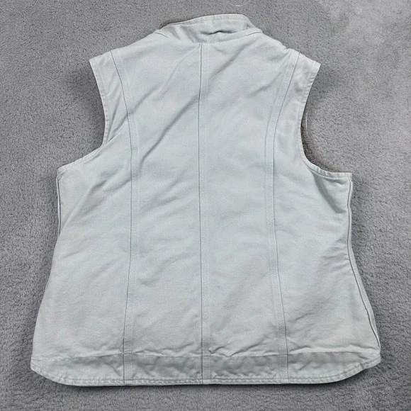Carhartt Mock Neck Vest Sherpa Lined WV001 Full Zip Gray Womens XL 16/18 - Picture 3 of 11